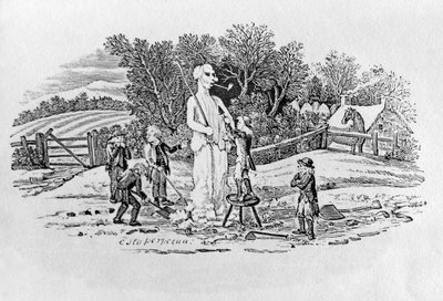 The Snowman at Cherryburn (Esto Perpetua), from Land Birds by Thomas Bewick